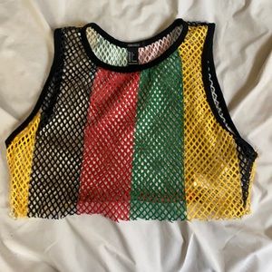 Color block bathing suit cover up